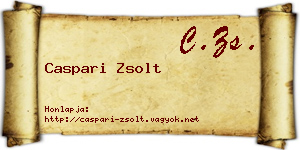 Caspari Zsolt névjegykártya
